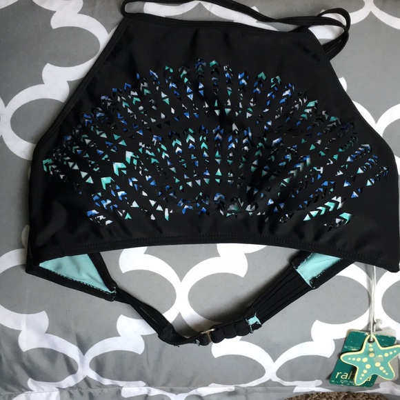 Swim top blue and Black so cute!!! - Picture 5 of 5